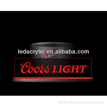 Coors light back bar illuminated acrylic tip